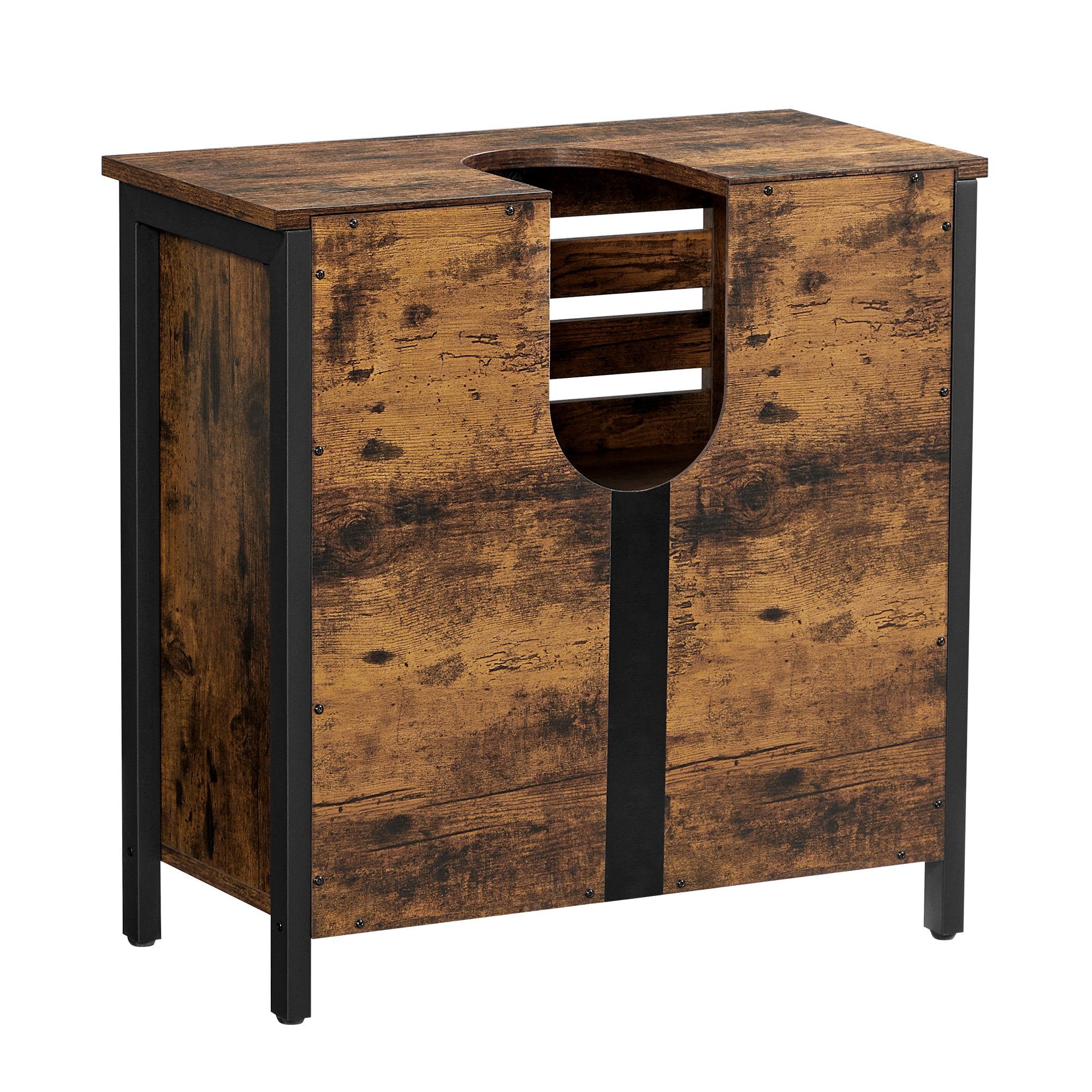 VASAGLE Waschbeckenunterschrank verstellbarer Einlegeboden, 60 x 30 x 60 cm