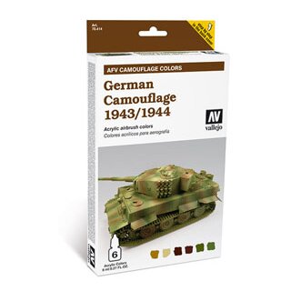 Model Air: Model Air Set AFV German Camouflage 1943|44 Set (6)