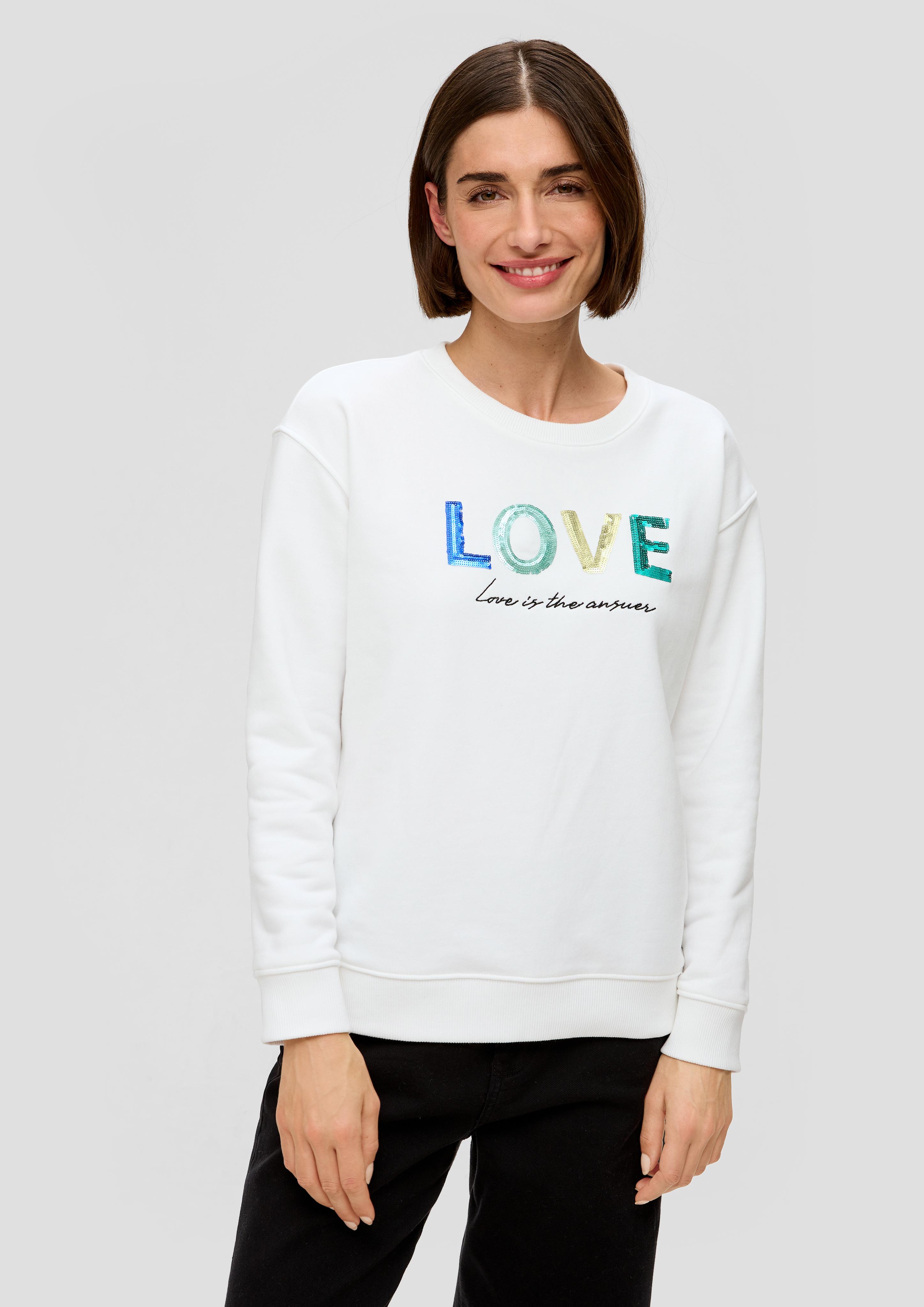 Sweatshirt mit Pailletten-Stickerei  2141897-02D0