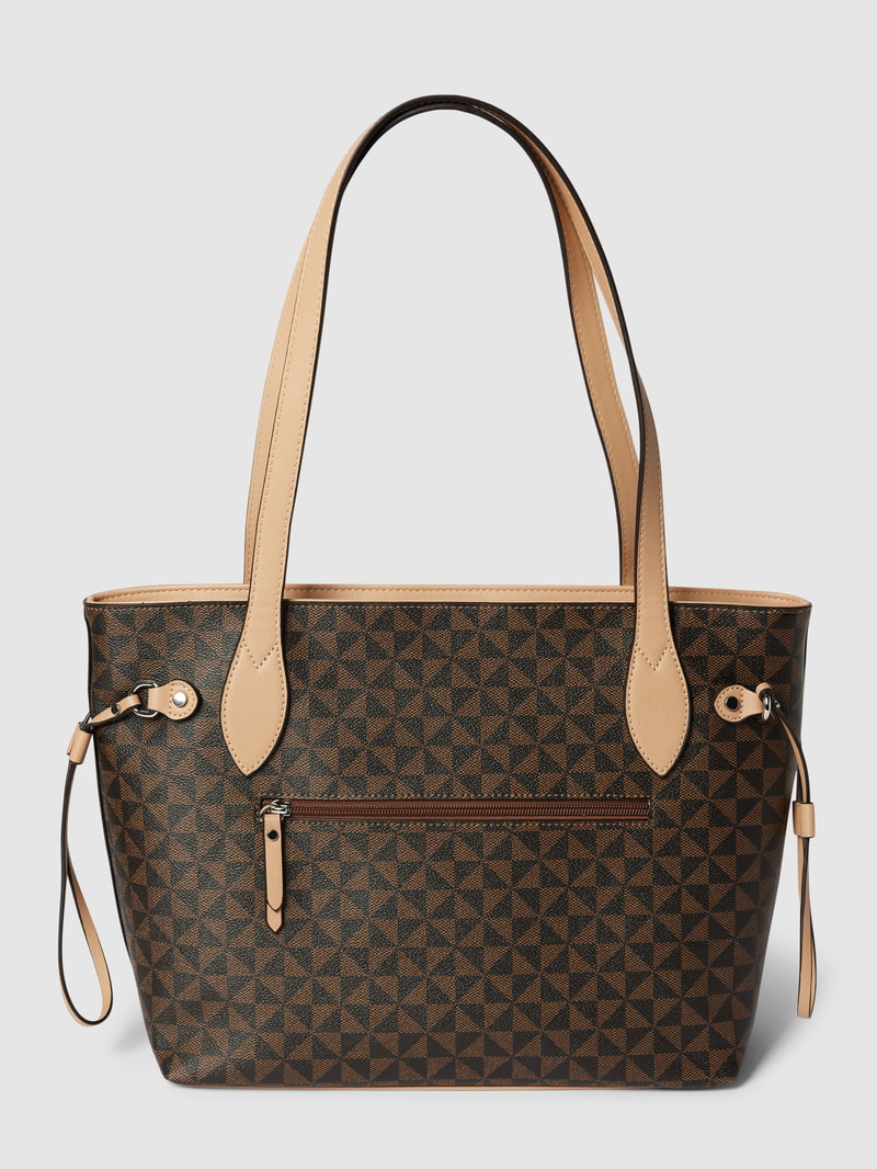 Shopper mit Allover-Muster in dunkelbraun