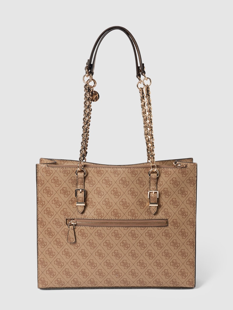 Tote Bag mit Label-Print Modell 'DIDI' in sand