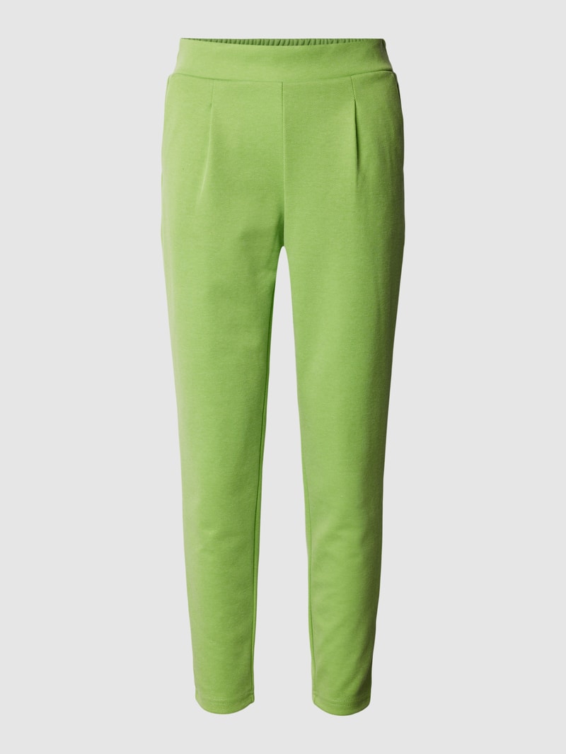 Stoffhose mit Bundfalten in neon grün