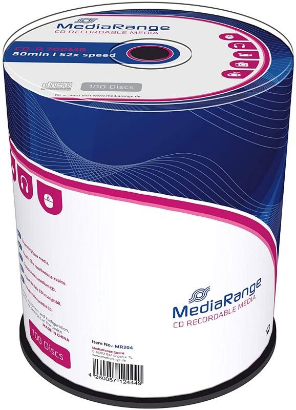 MediaRange CD-R MR204 80 min 700 MB 100 Stück