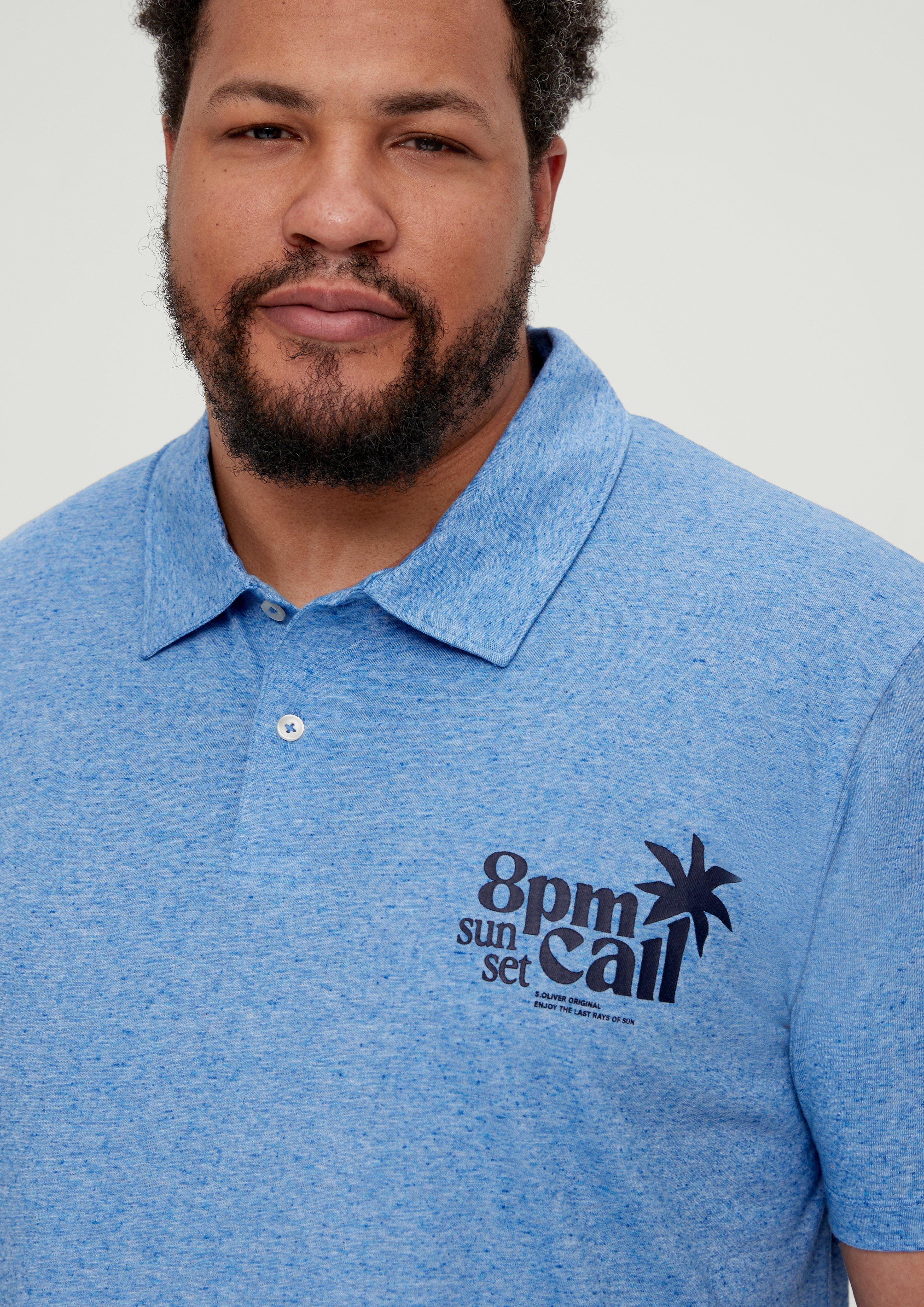 Meliertes Polo-Shirt  2135565-54D1
