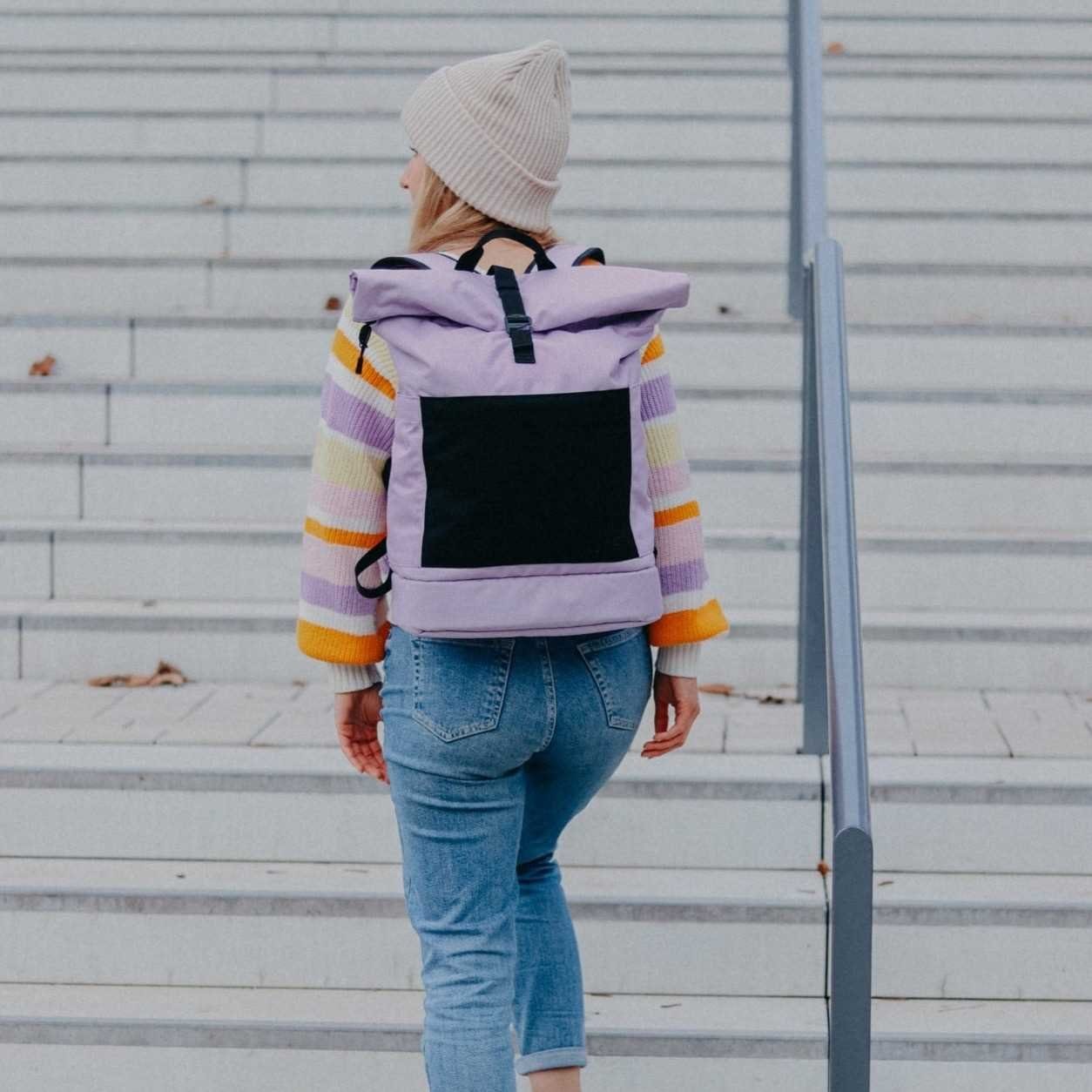 Anna und Oskar Wickelrucksack Hugo - nachhaltig, unisex (Wetbag, Kinderwagenaufhängung, Brustgurt)