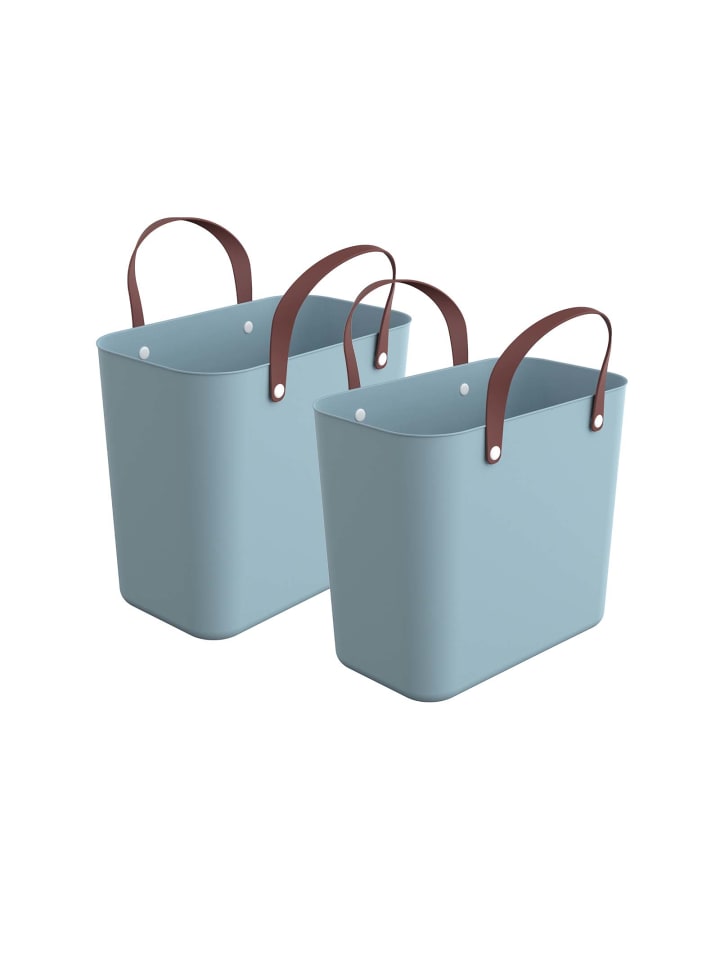 Rotho Albula 2er-Set Einkaufskörbe Taschen 25l in Türkis tr. günstig kaufen onesize