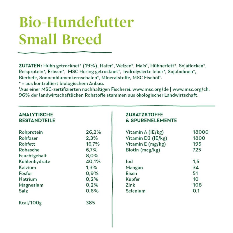 Yarrah Bio Small Breed Huhn