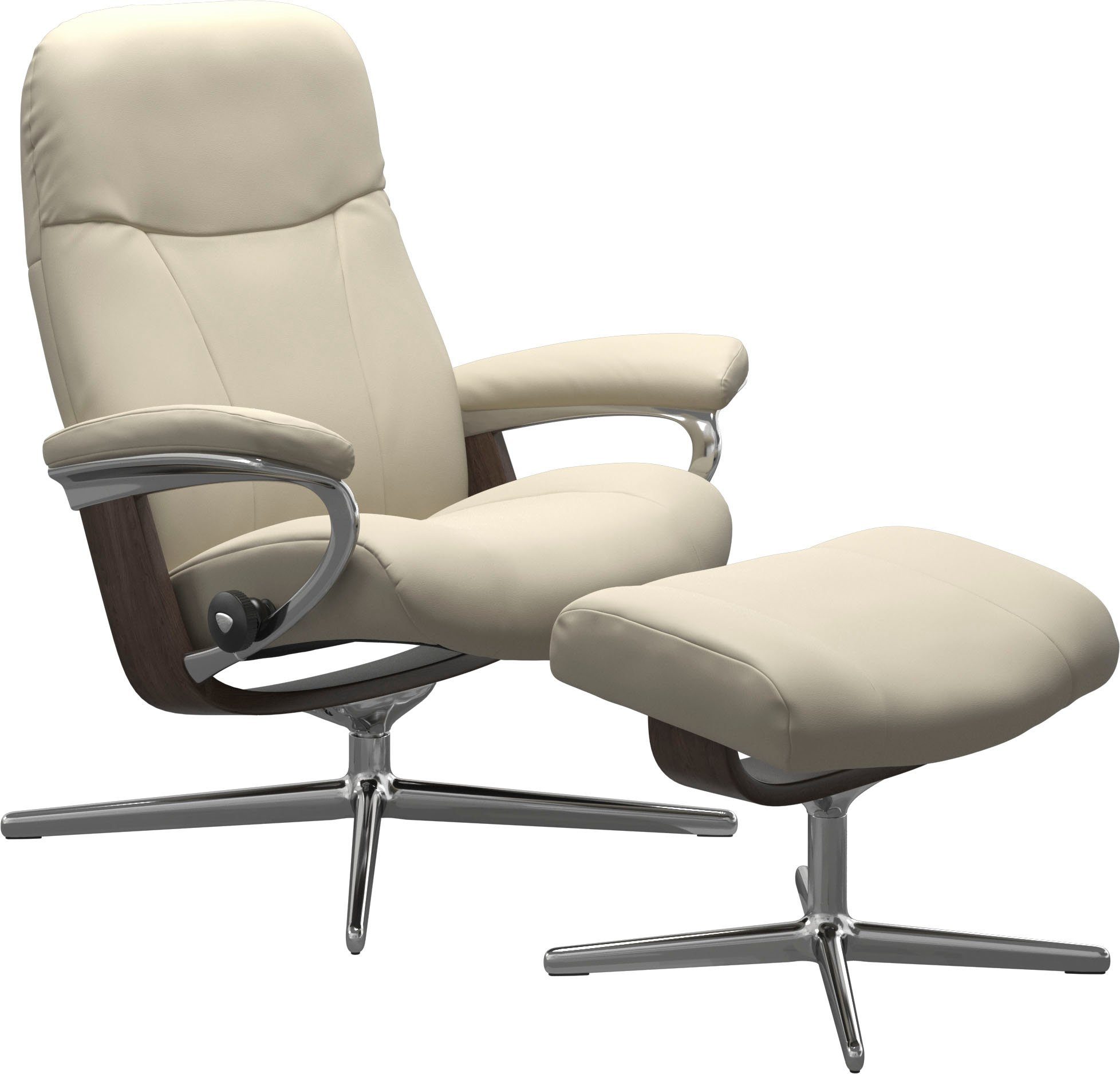 Stressless® Relaxsessel Garda, mit Cross Base, Größe M & L, Holzakzent Wenge