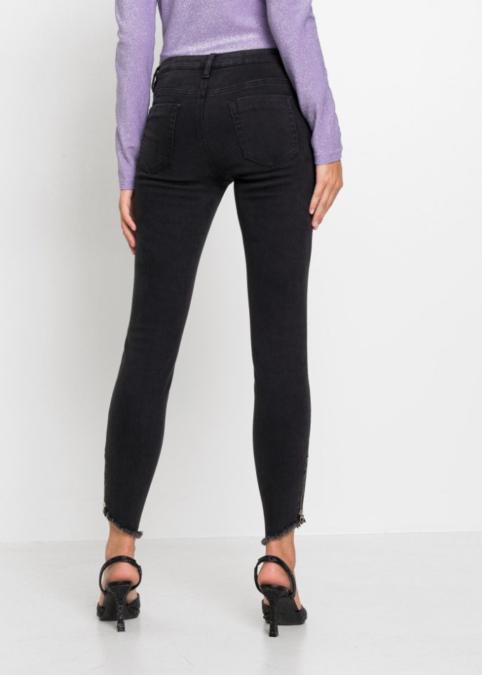 Skinny-Jeans mit Reißverschluss