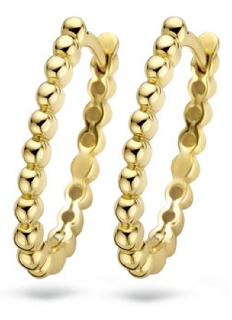 Orecchini color cipria in oro giallo 14 carati 7272YGO