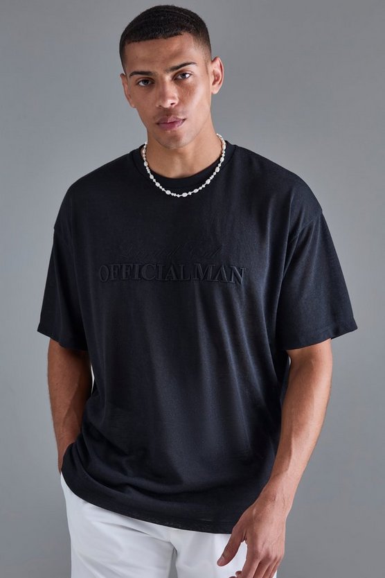 Oversize Mesh T-Shirt mit Limited 3D Stickerei