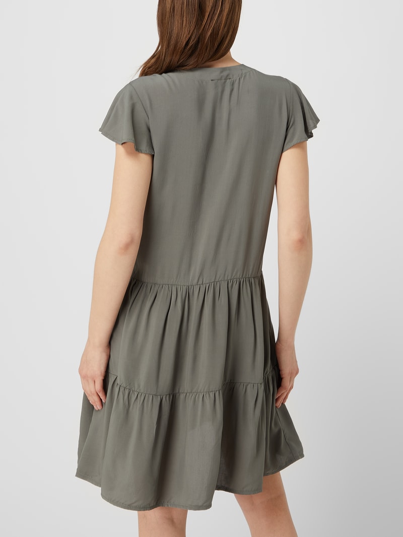 Shirtkleid aus Viskose in khaki