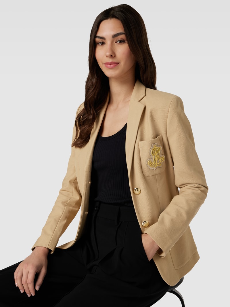 Blazer mit Label-Detail Modell 'ANFISA' in beige