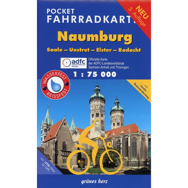 Pocket-Fahrradkarte Naumburg, Saale-Unstrut-Elster-Radacht 1:75.000 - Fahrradkarte