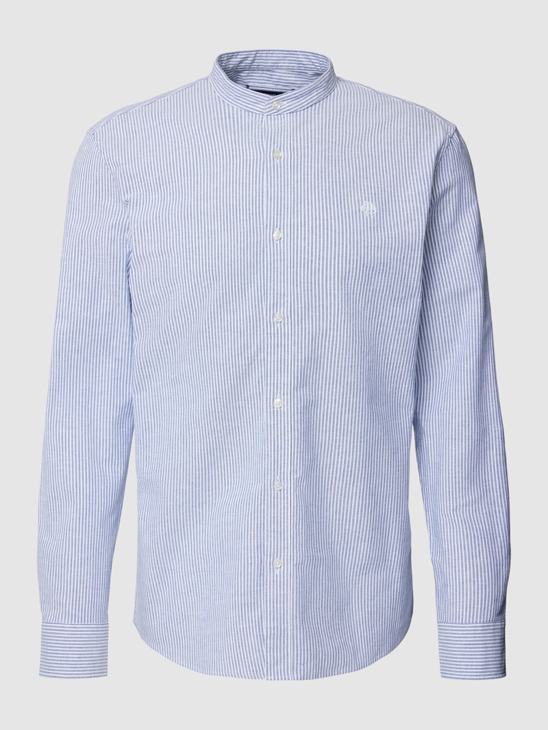 Freizeithemd mit Label-Stitching in weiß