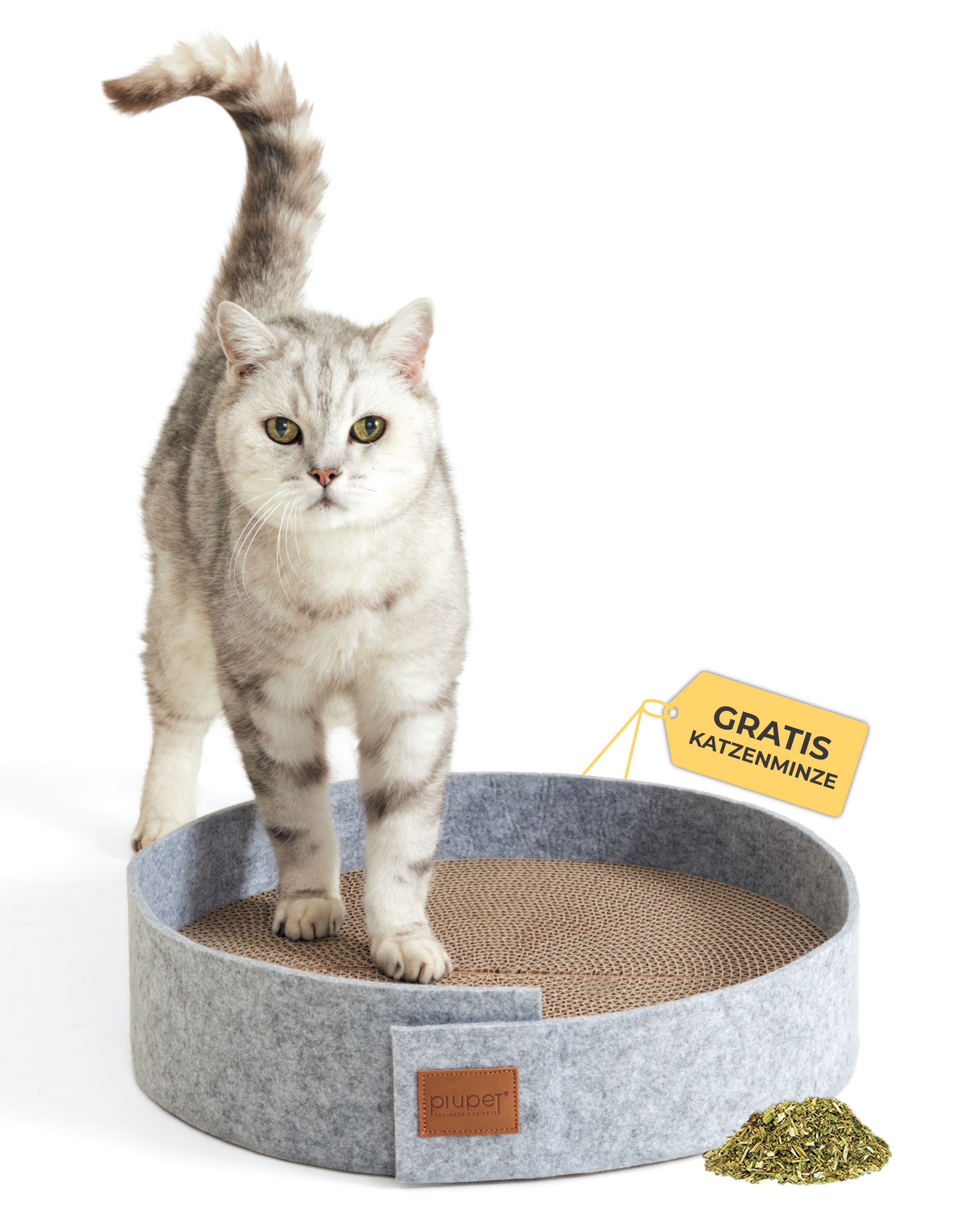 PIUPET Katzenbetten & Katzensofas PIUPET Kratzbrett mit Filzumrandung