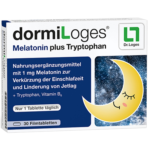 DORMILOGES 1 mg Melatonin plus Tryptophan Filmtab.  30 St  Filmtabletten