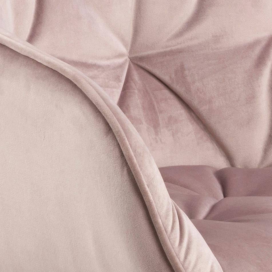 2er Set Armlehnenstuhl Brooke Samt Rosa