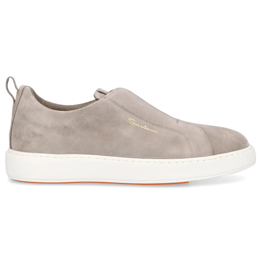 Santoni - Sneaker low Slip-ons MBCD21 Veloursleder - grau