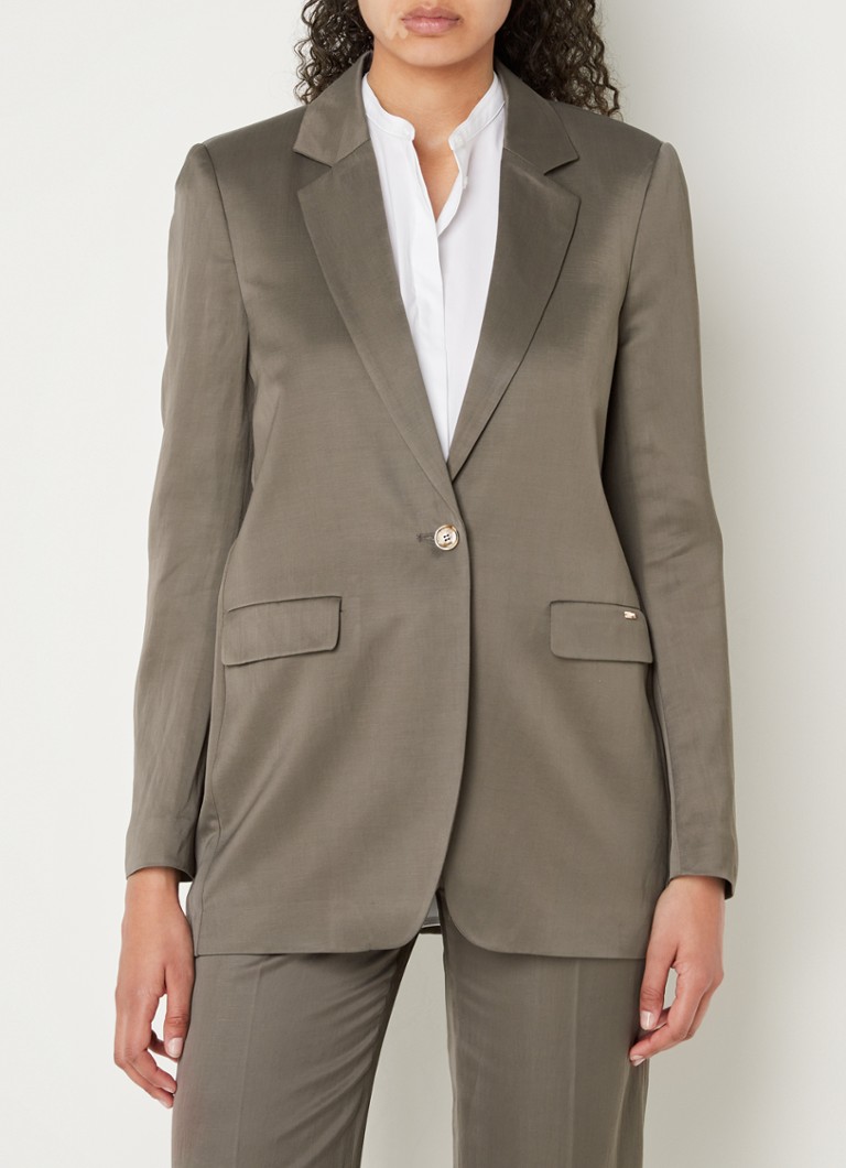 Cinque Cilecco blazer in linen blend with flap pockets