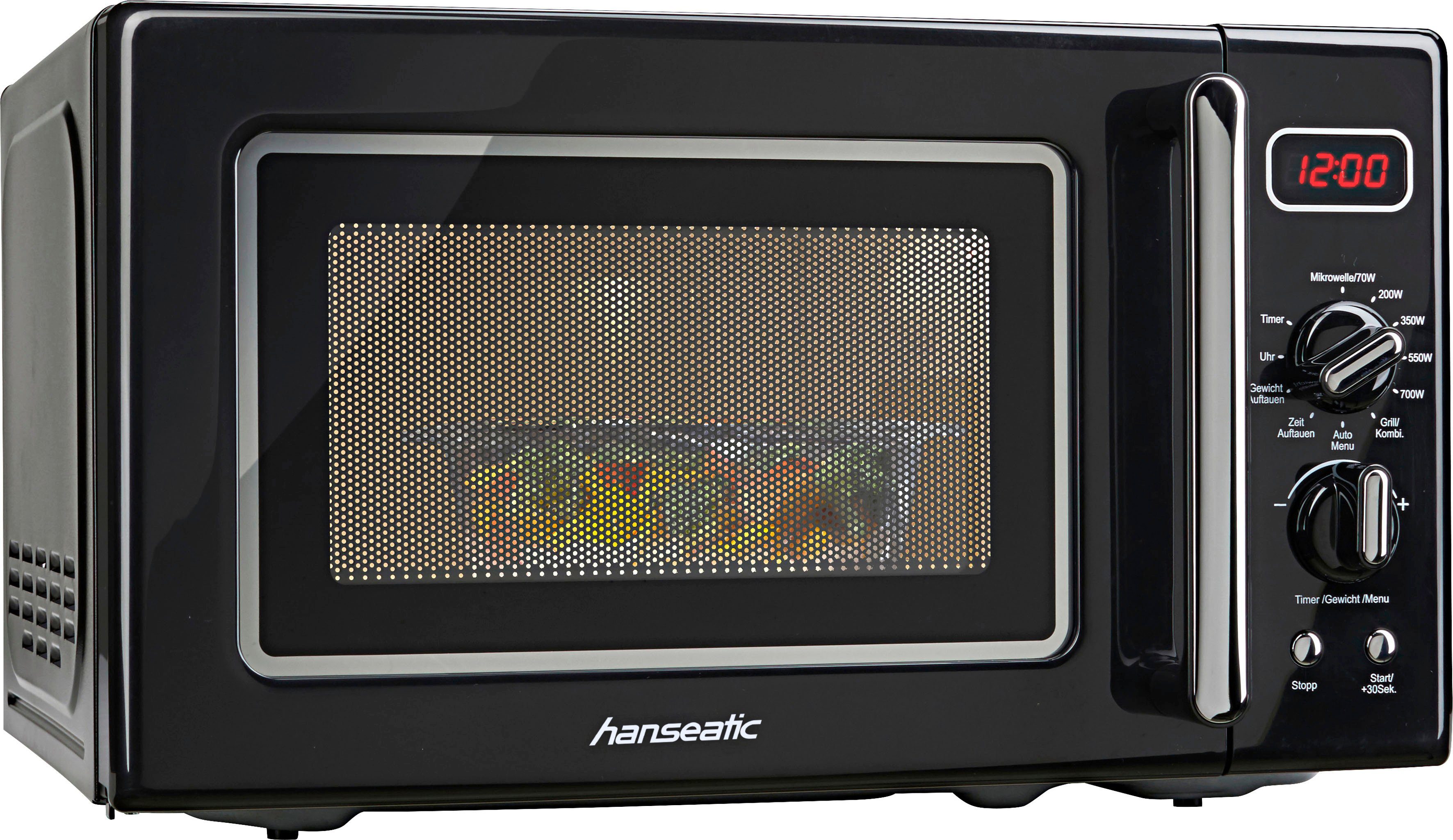 Hanseatic Mikrowelle AG720CE6-PM, Grill, Mikrowelle, 20 l, mit Grill, 20 Liter Garraum, 700 Watt