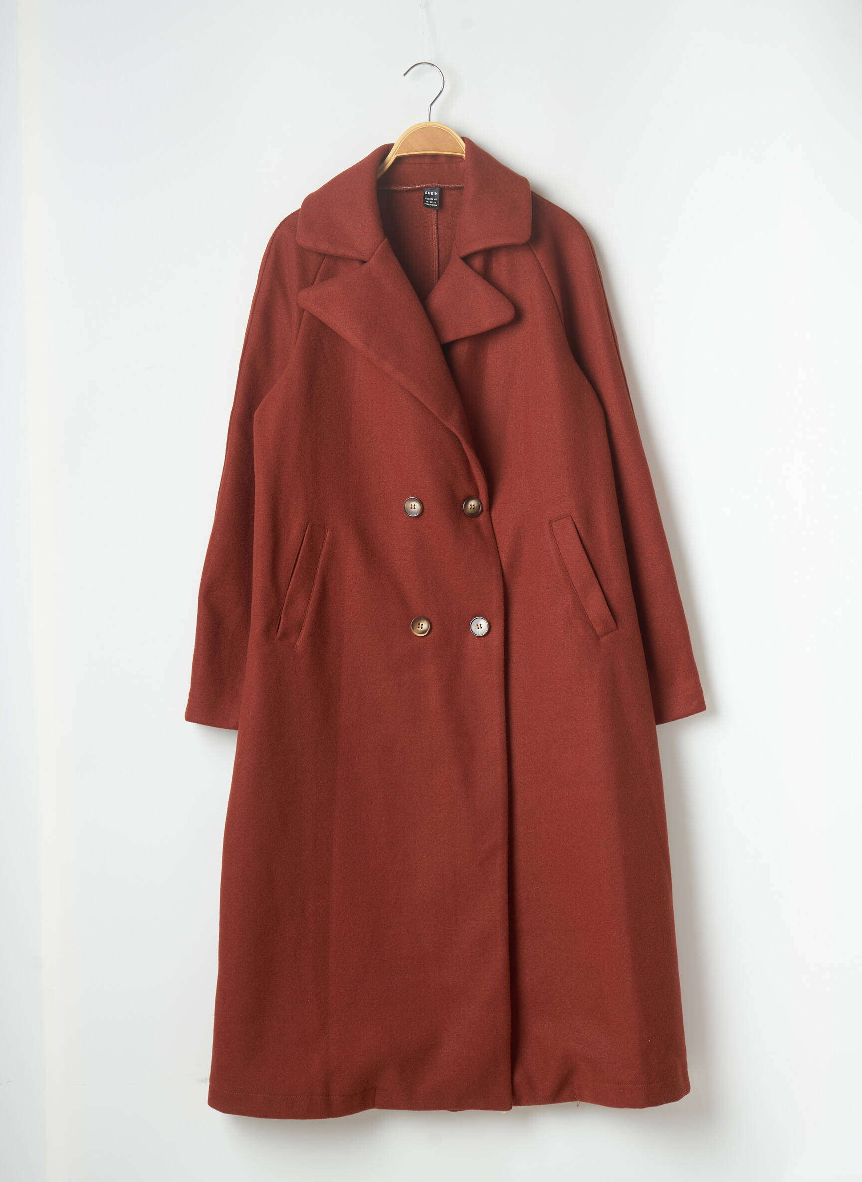 Shein Manteaux Longs Femme couleur marron