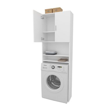Livinity Hochschrank Waschmaschinenschrank MARTHA Weiß