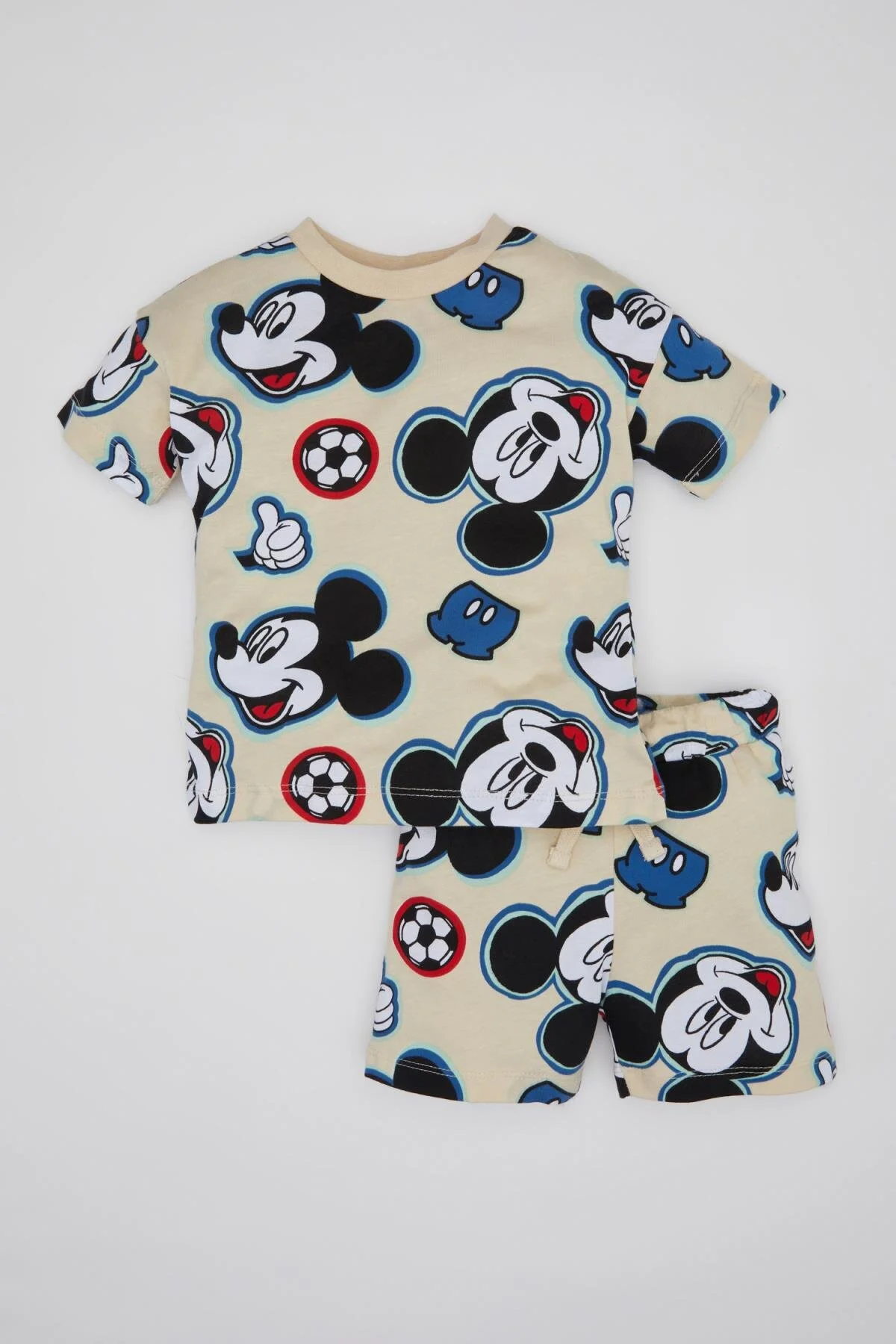 DeFacto  Baby-Jungen Disney Mickey & Minnie Kurzarm-T-Shirt Shorts 2-teiliges Set C5346a524sm