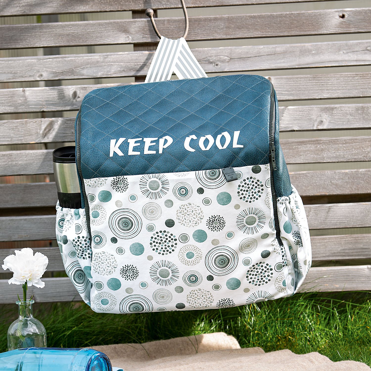 Lederimitat aus recyceltem Leder, jeansblau