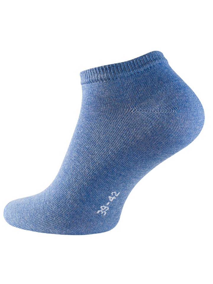 Cotton Prime® 10 Paar COTTON-Essentials Sneaker-Socken in Blau günstig kaufen