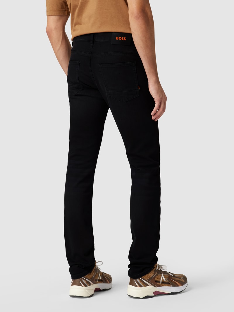Slim Fit Jeans mit Stretch-Anteil in schwarz