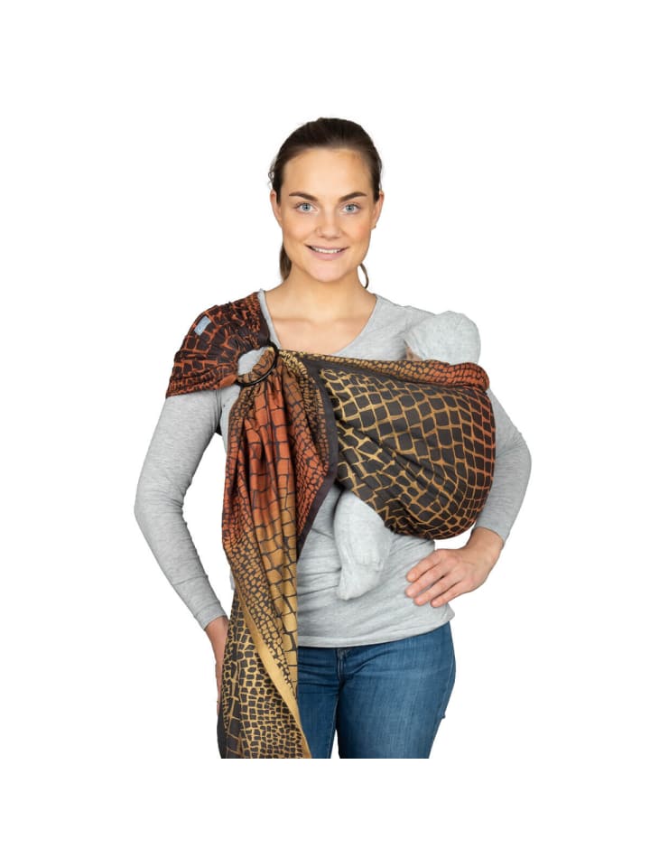 Hoppediz Babytragetuch Ring-Sling kbA in Darwin black günstig kaufen 70 x 200 cm