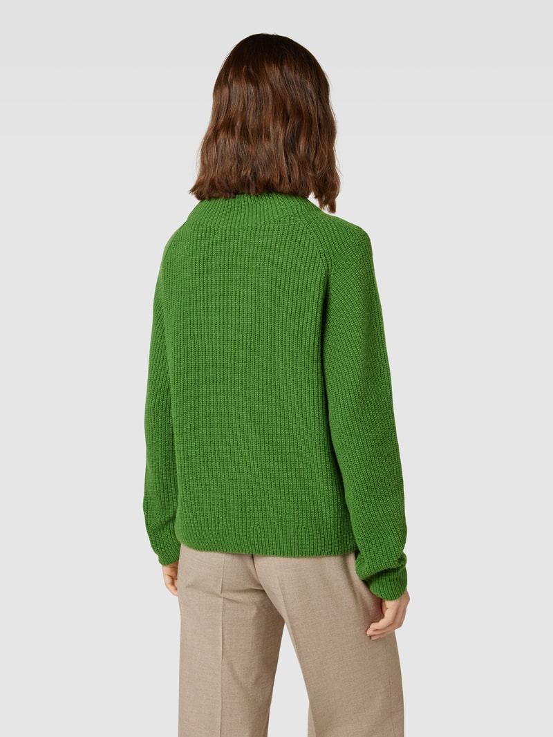 Strickpullover mit Rundhalsausschnitt in apfelgrün