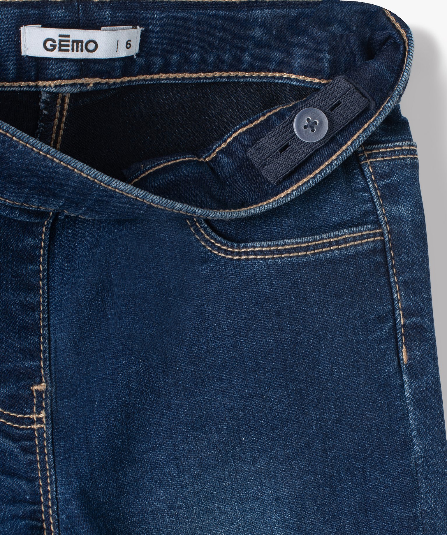 Jegging fille légèrement délavé brut | GEMO