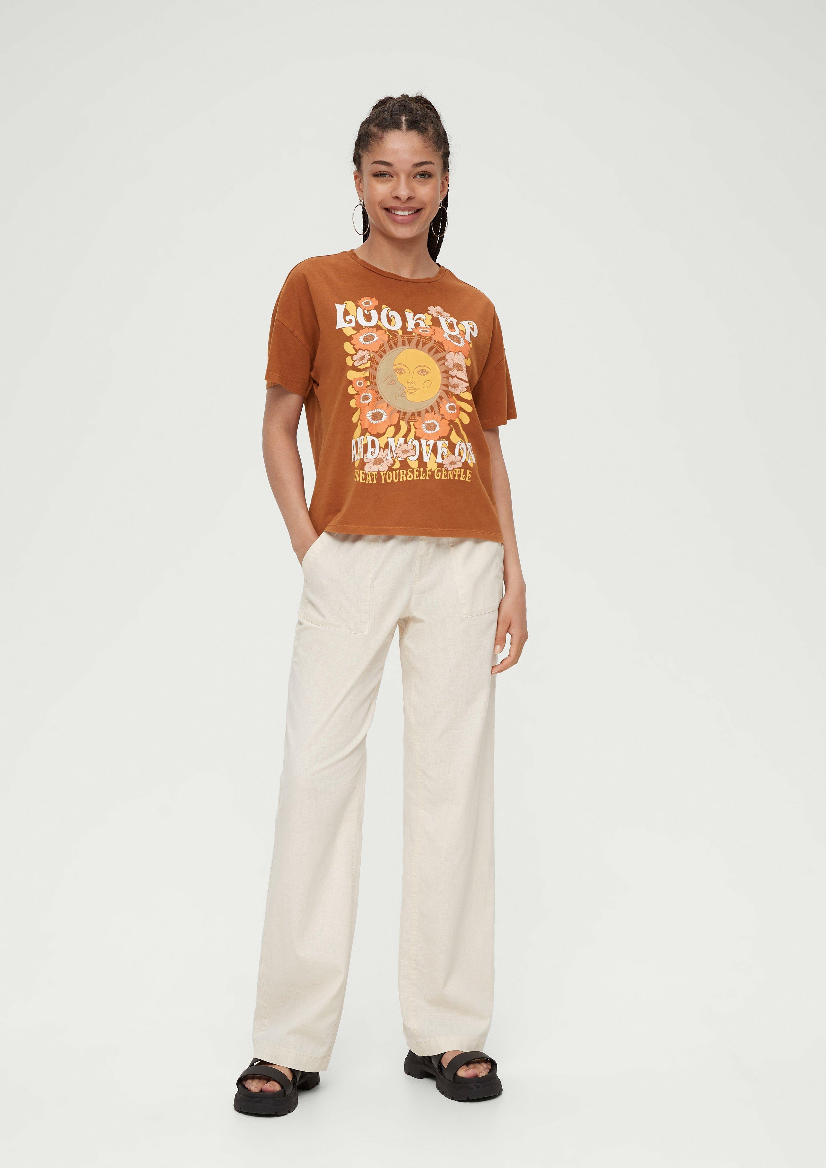 Baumwollshirt mit Frontprint  2131285-87D0