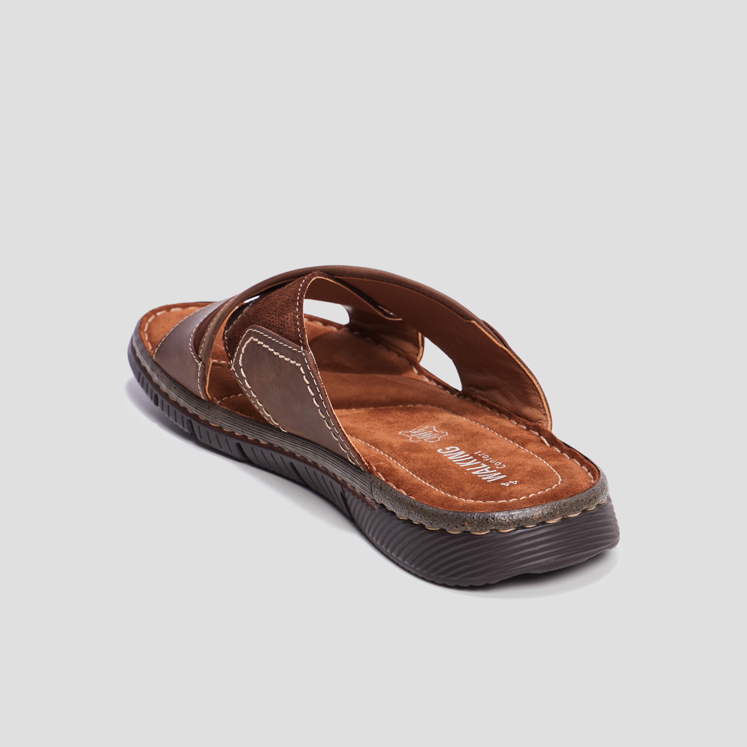 Mules en cuir Walking marron homme | La Halle