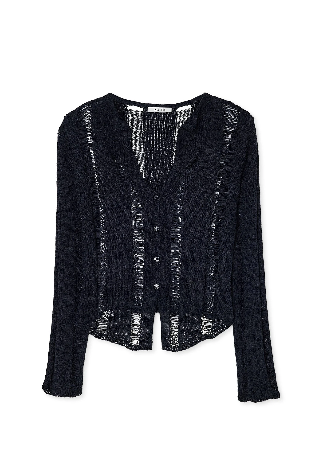 Fein gestrickter Cardigan im Used-Look