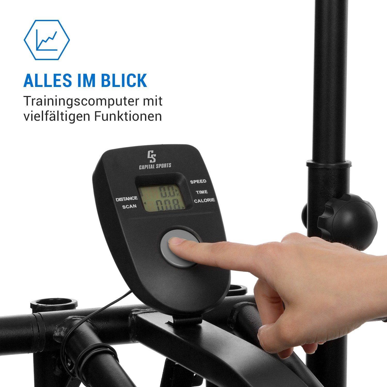 Capital Sports Heimtrainer Orbit (Trainingscomputer mit LCD-Display)