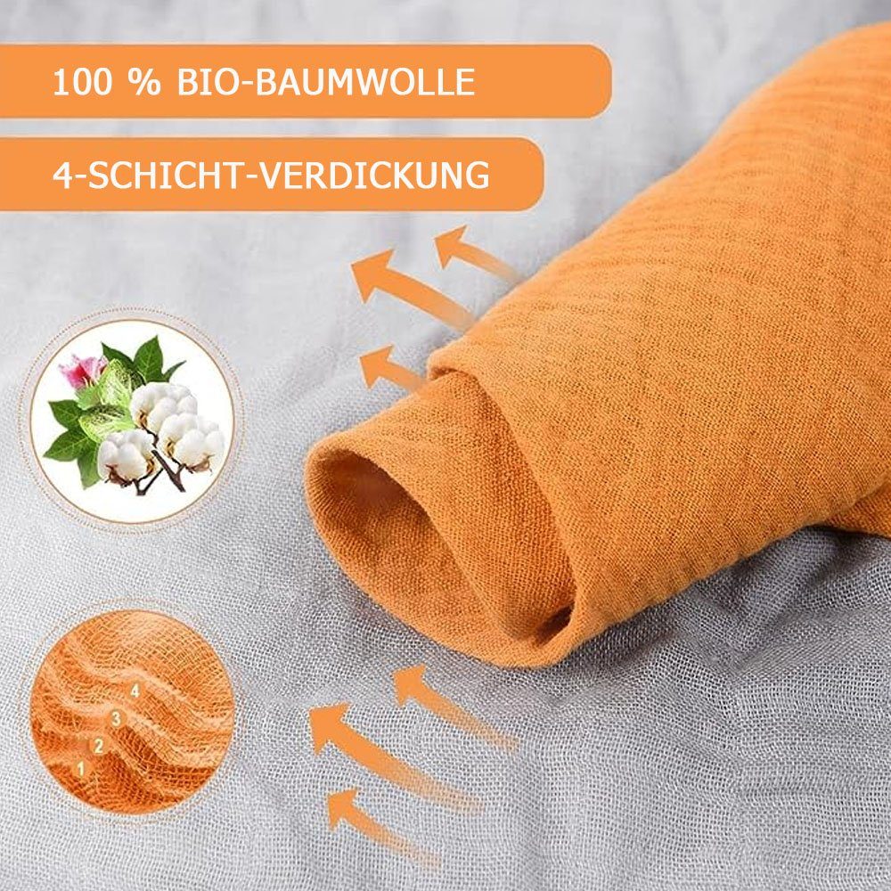 Sarfly Lätzchen 10 Stück Lätzchen Baby Absorbierende Dreieckstuch, (Vier Stockwerke Weiche & Absorbierende Musselin Halstüch, 10-St., mit Verstellbares Druckknopf), für Jungen, Mädchen Neugeboren, Unisex