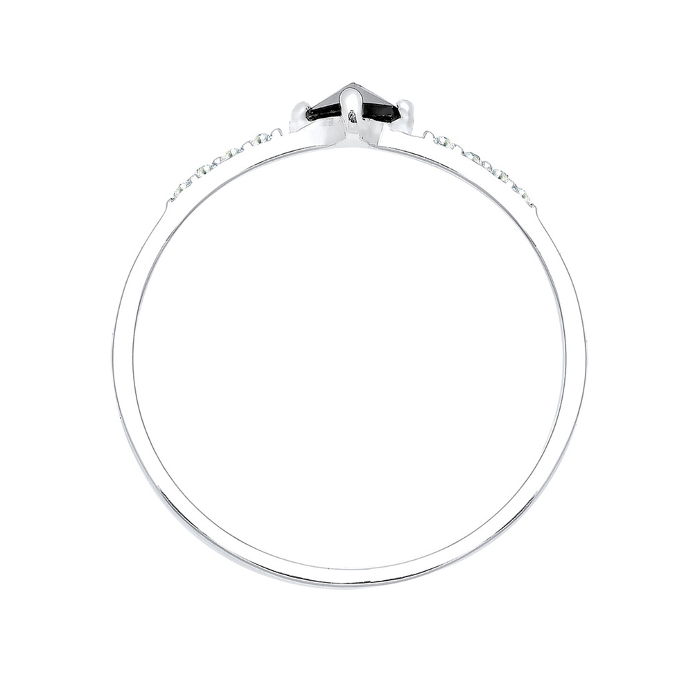 Elli Elli Bague enroulante Zircone Cristaux - Argent 925 Bague