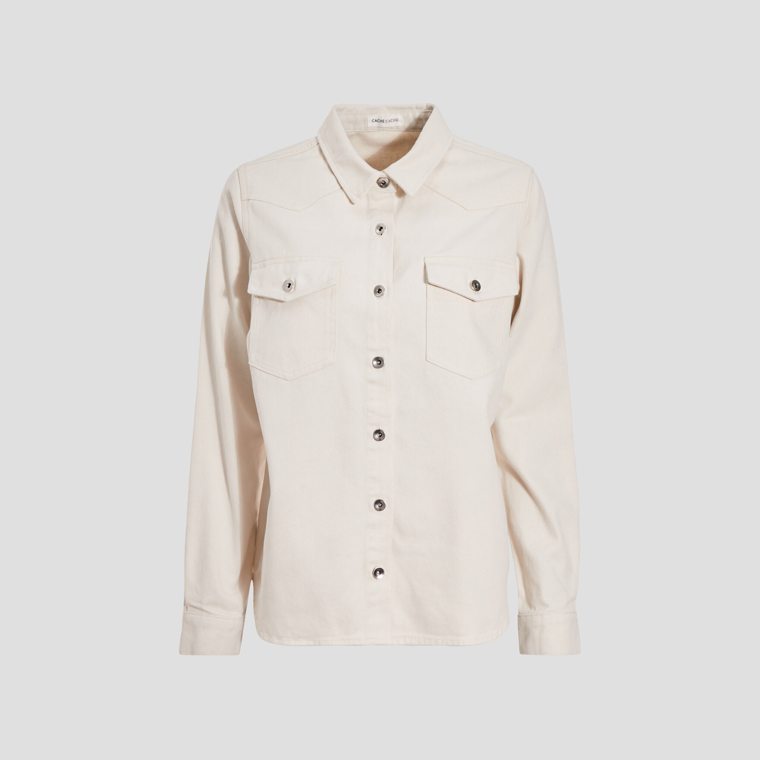 Surchemise manches longues ecru femme | Cache Cache