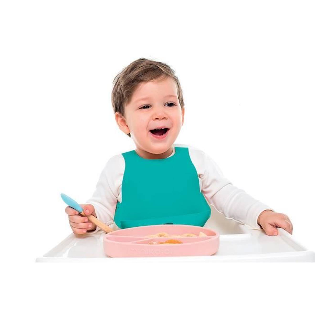 Cuillères bébé en bambou et silicone (lot de 2)