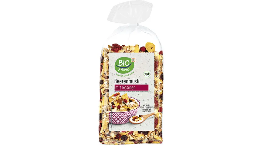 BIO PRIMO Bio Beerenmüsli mit Rosinen 500 g