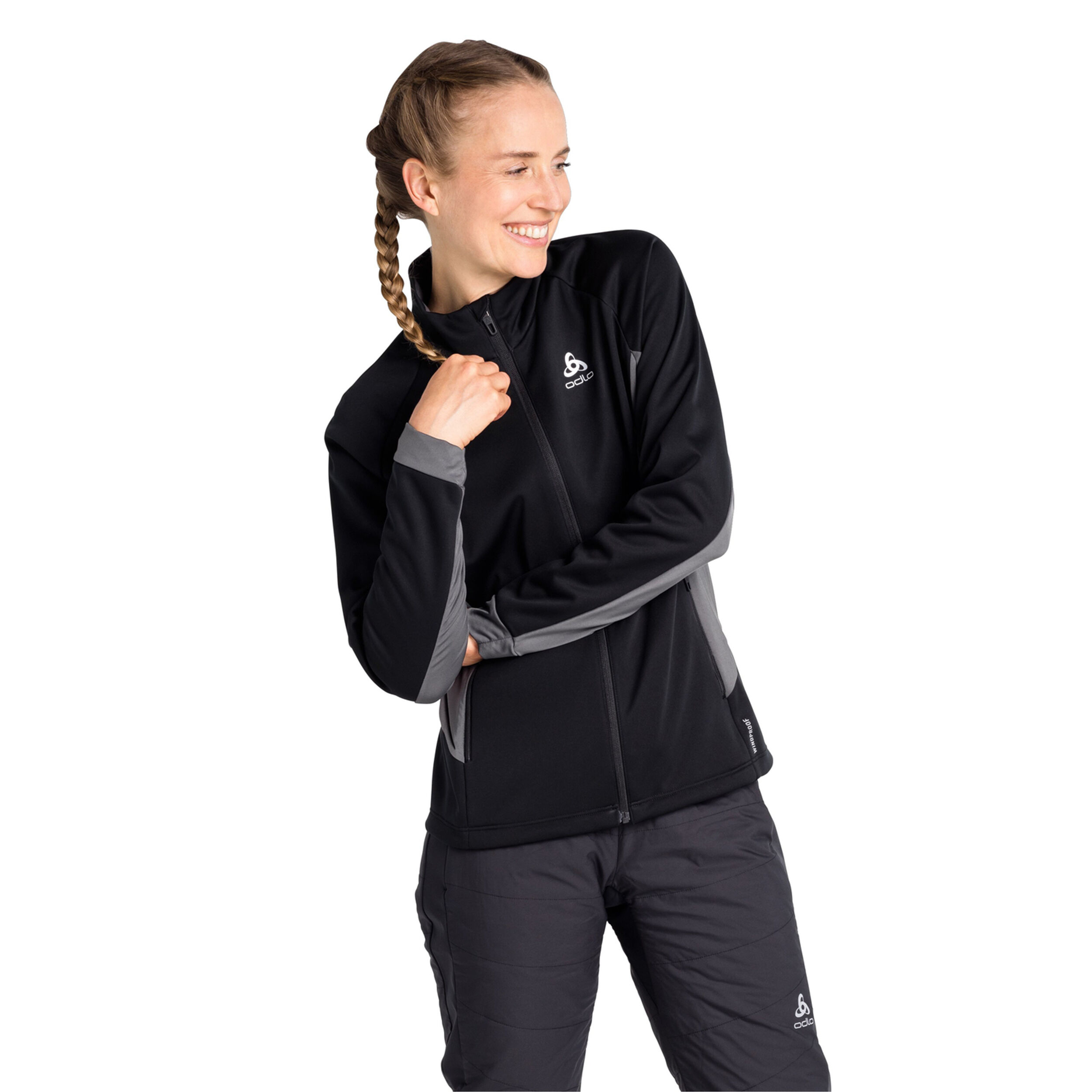 Brensholmen Laufjacke Damen - Schwarz, Grau