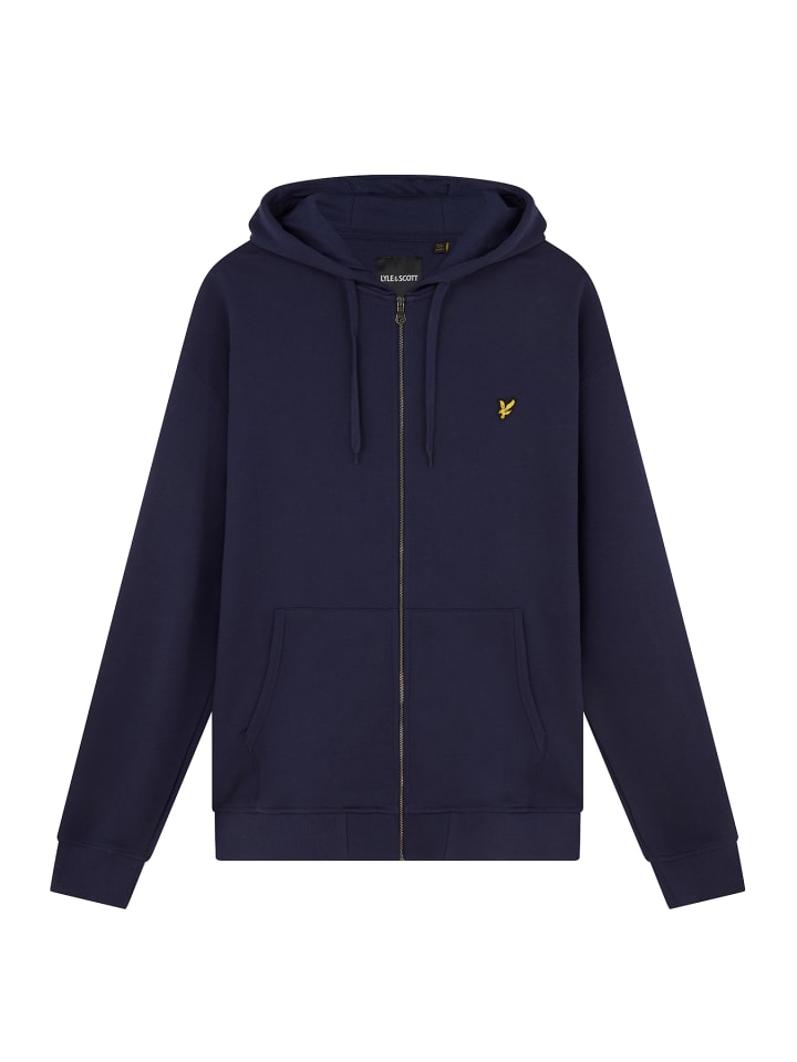 Lyle & Scott Kapuzensweatjacke in Blau günstig kaufen