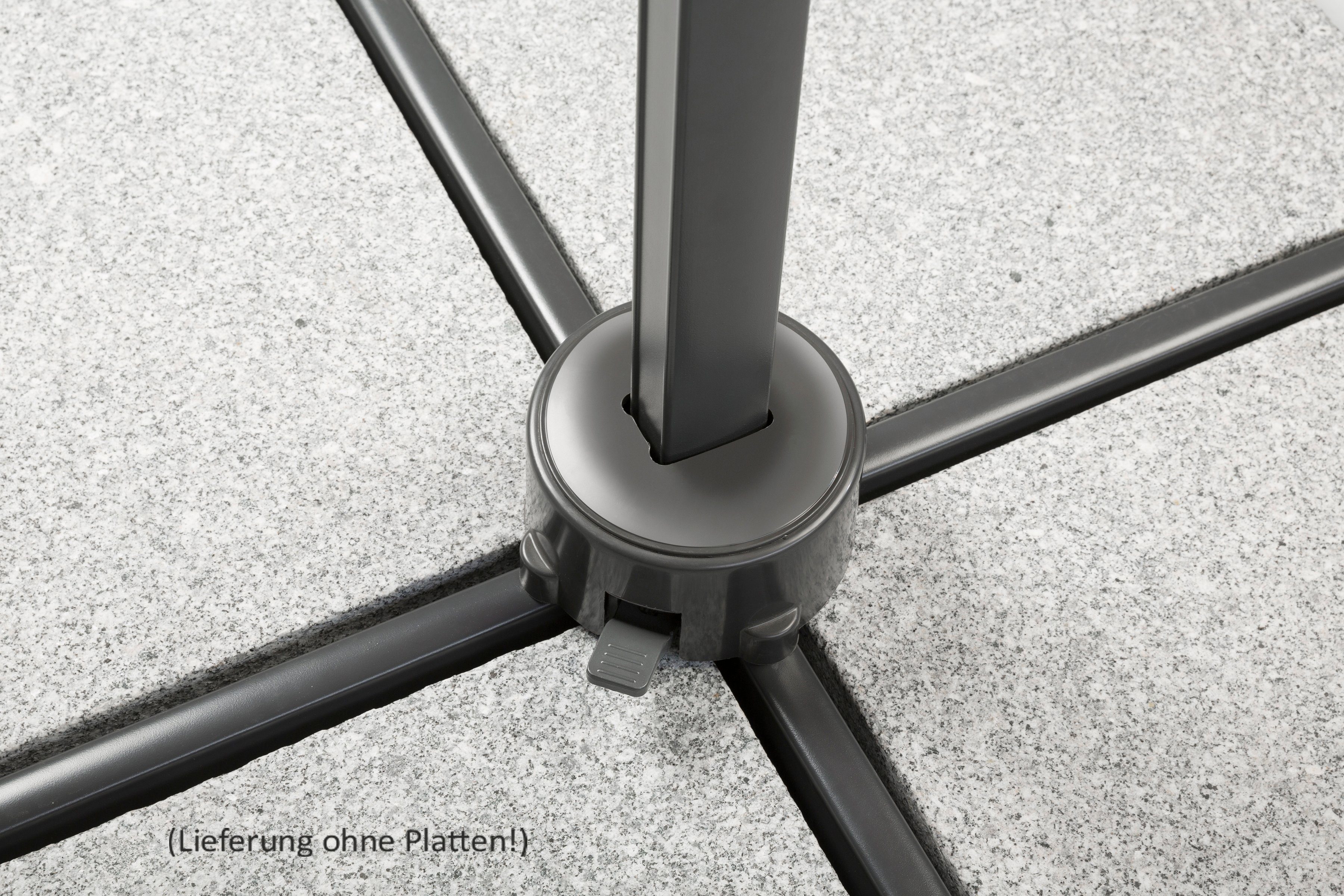 Schneider Schirme Ampelschirm Rhodos Junior, LxB: 230x230 cm, mit Schutzhülle, ohne Wegeplatten