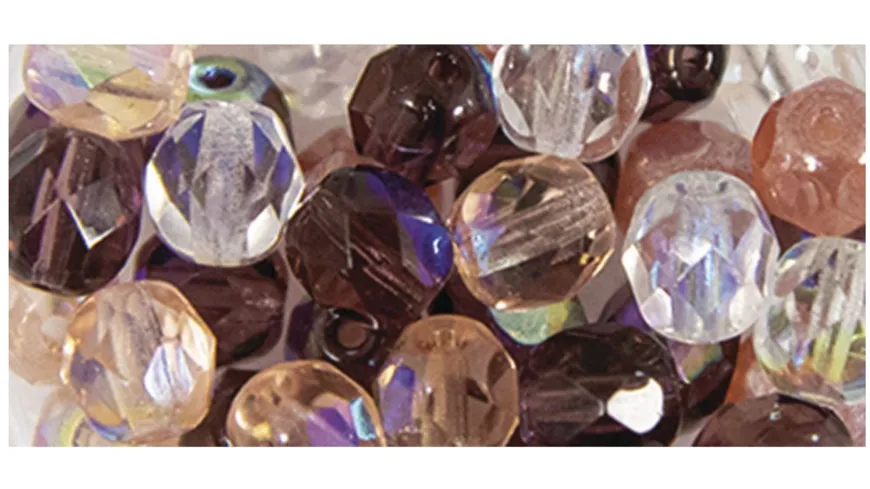 rayher Glas Schliffperle 6mm ø Antikrosé