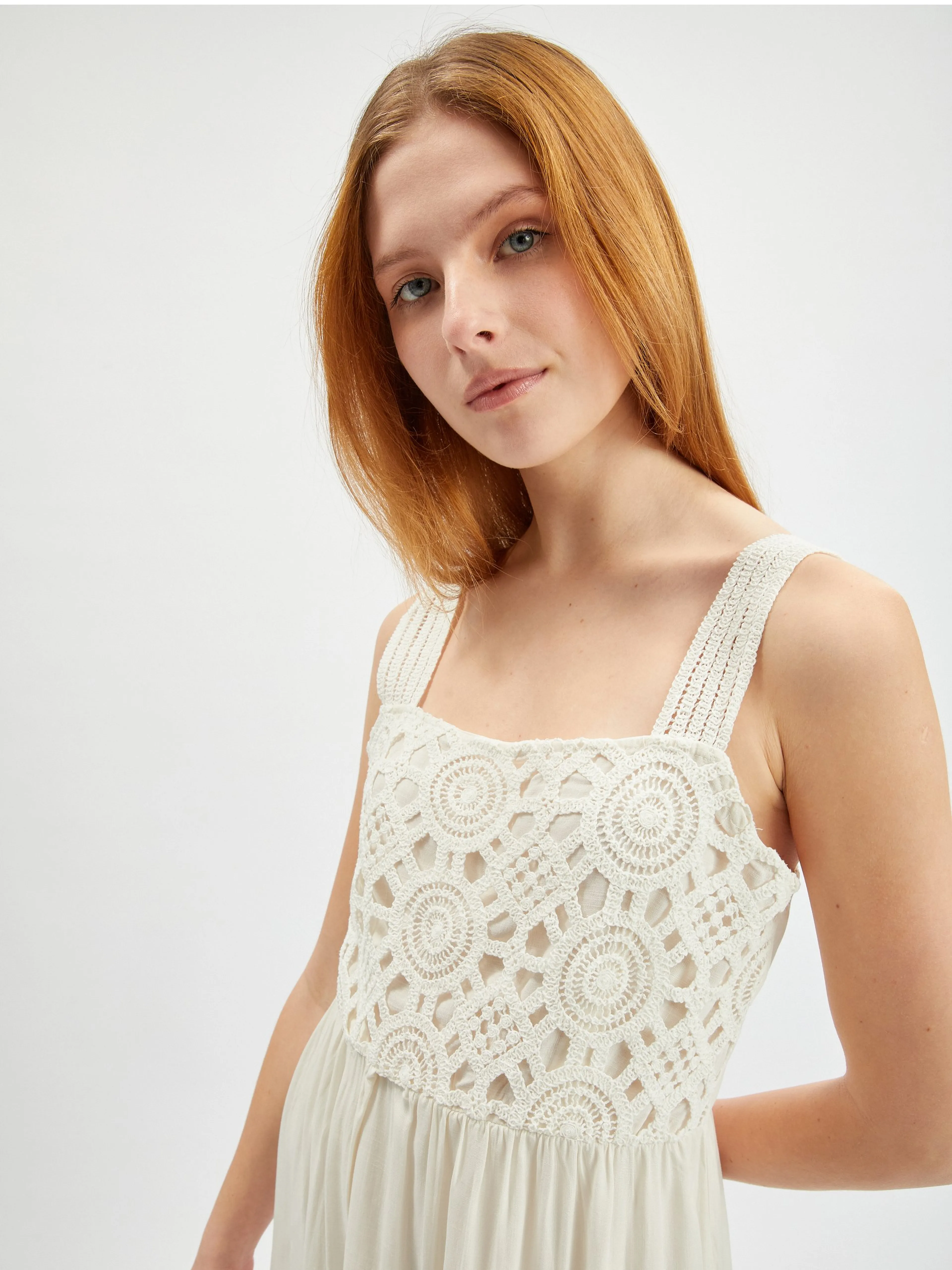 Cremefarbenes Damen-Kleid ORSAY