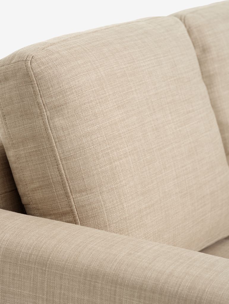 EGENSE Sofa EGENSE 3-osobowa tkanina piaskowa/kolor dębu