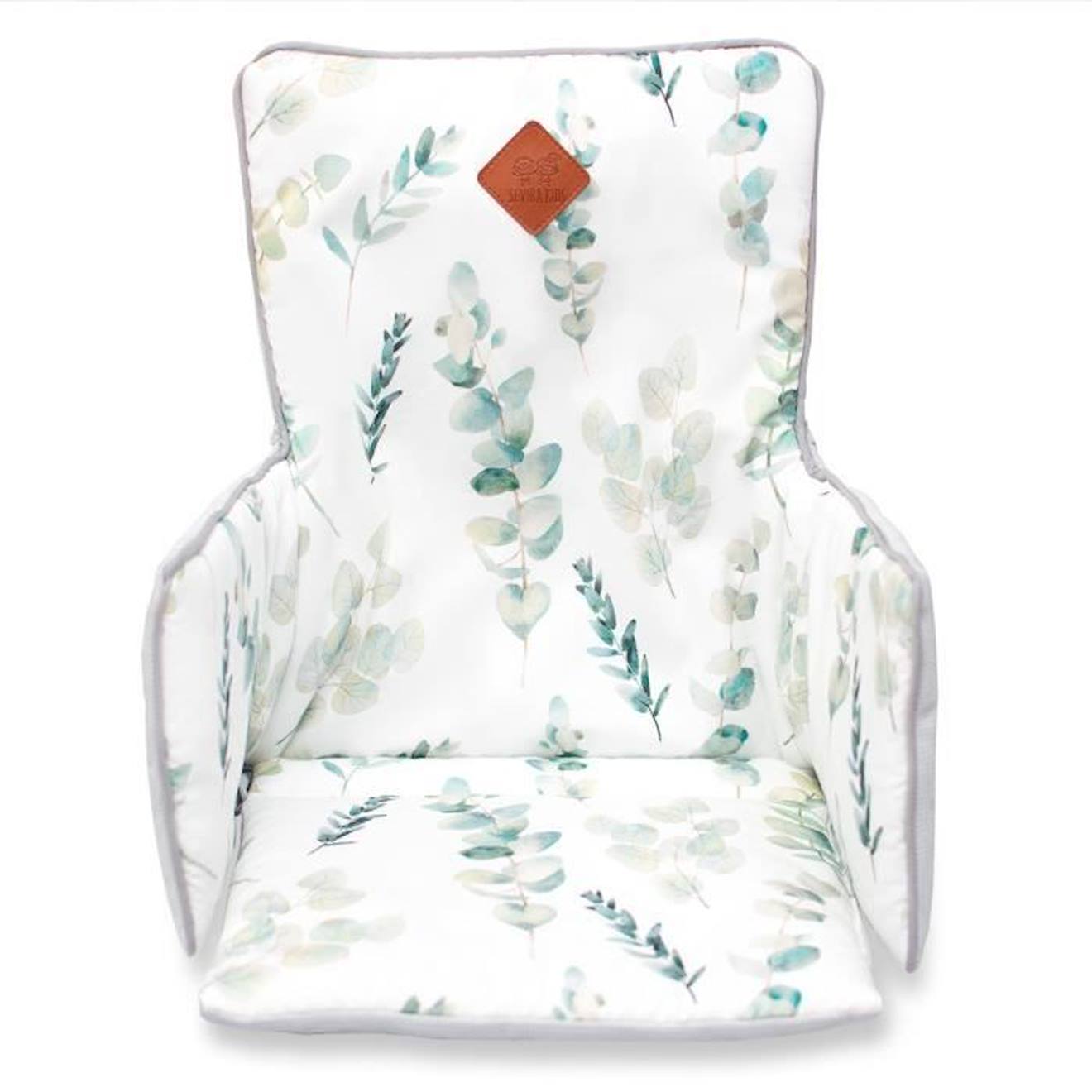 Coussin de chaise haute bébé, Eucalyptus Multicolore TU blanc